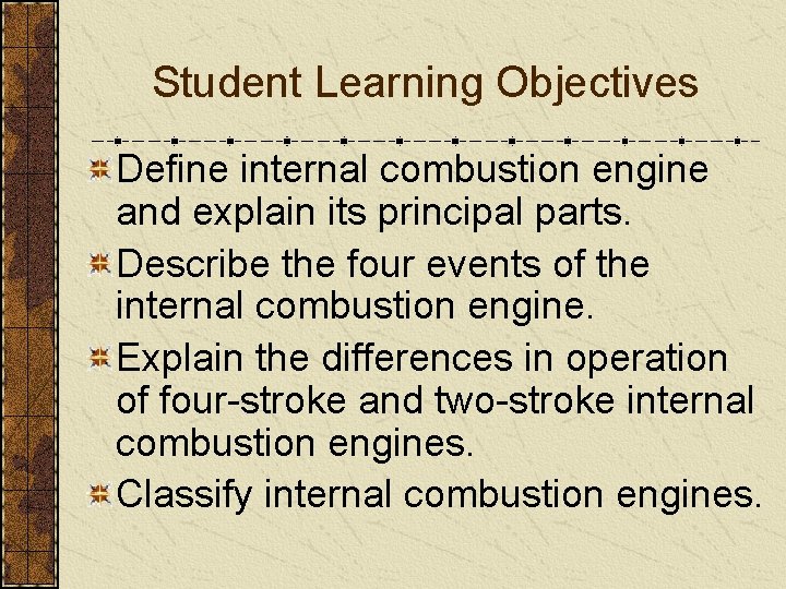 Lesson Understanding Principles of Operation of Internal Combustion