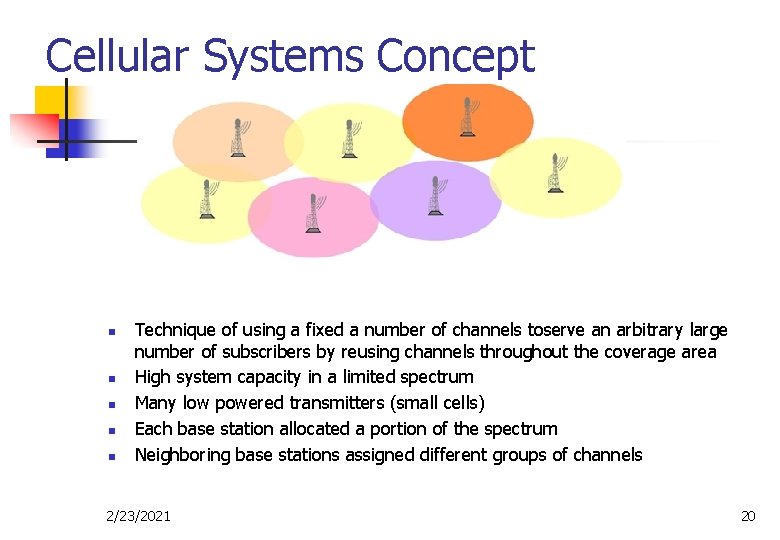 Cellular Systems Concept n n n Technique of using a fixed a number of