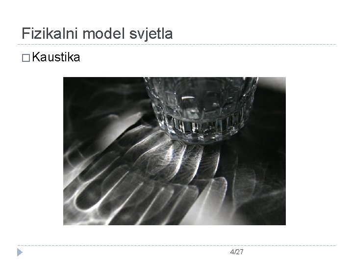 Fizikalni model svjetla � Kaustika 4/27 