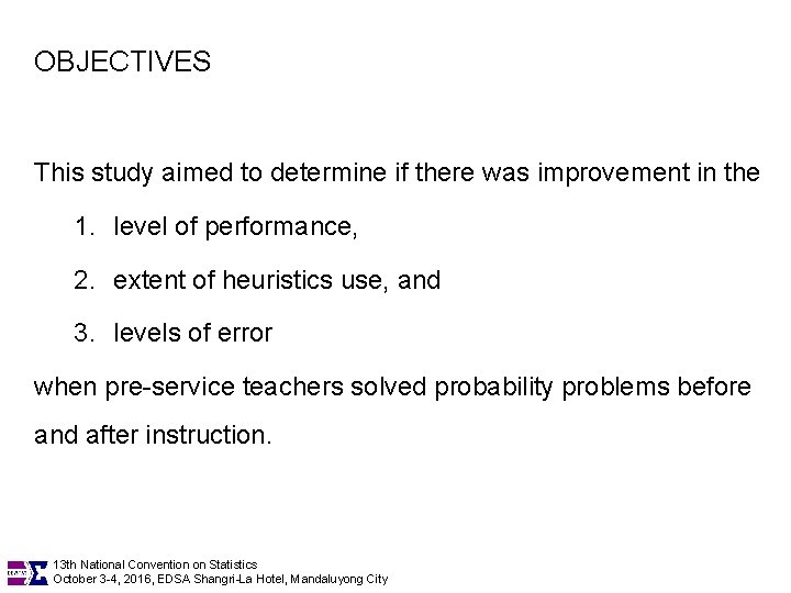 OBJECTIVES This study aimed to determine if there was improvement in the 1. level