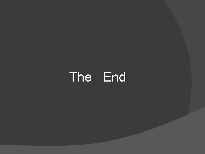 The End 