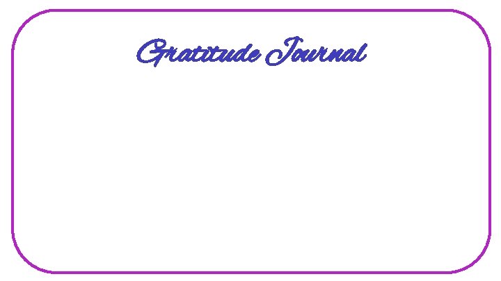 Gratitude Journal 