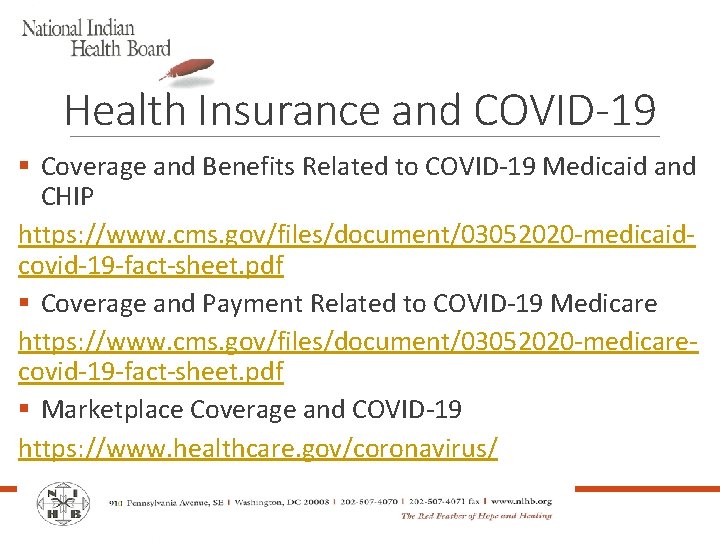Health Insurance and COVID-19 § Coverage and Benefits Related to COVID-19 Medicaid and CHIP