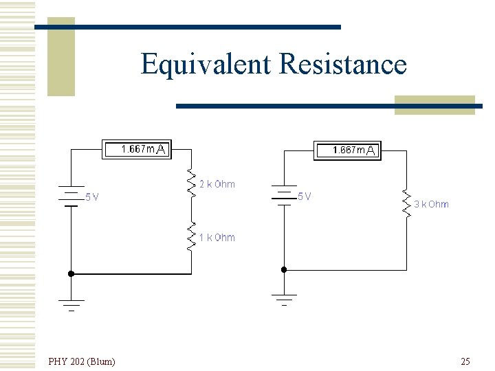 Equivalent Resistance PHY 202 (Blum) 25 