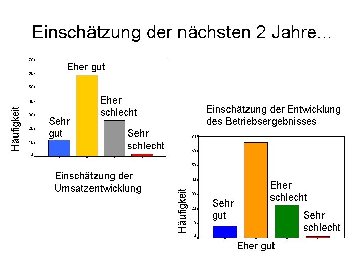 Einschätzung der nächsten 2 Jahre. . . 70 60 Eher gut 50 30 20