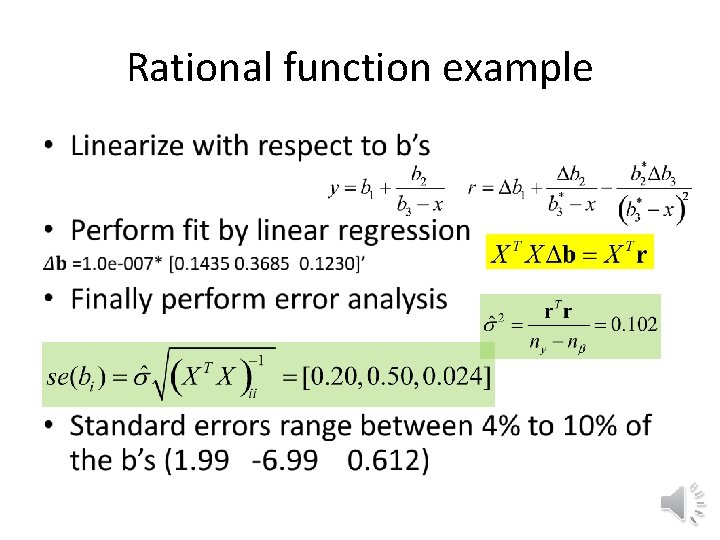 Rational function example • 