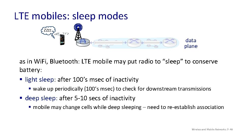  ZZZZ. . . data plane as in Wi. Fi, Bluetooth: LTE mobile may