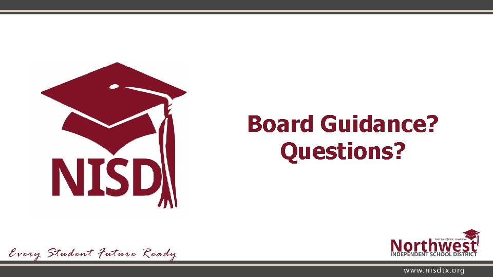 Board Guidance? Questions? 