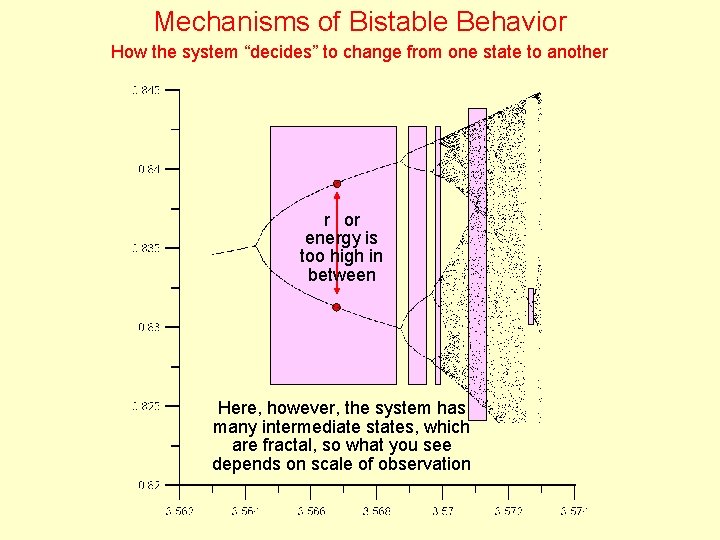 Mechanisms of Bistable Behavior How the system “decides” to change from one state to