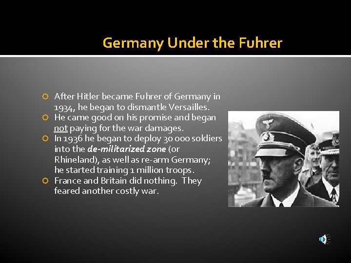 Germany Under the Fuhrer After Hitler became Fuhrer of Germany in 1934, he began