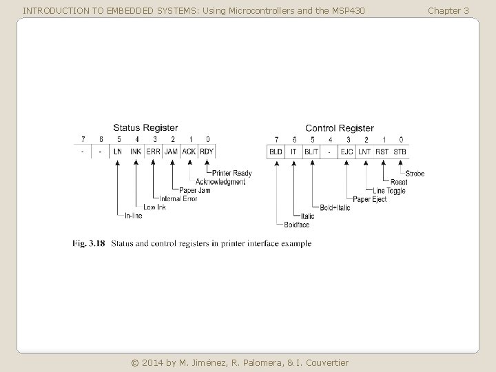 INTRODUCTION TO EMBEDDED SYSTEMS: Using Microcontrollers and the MSP 430 © 2014 by M.