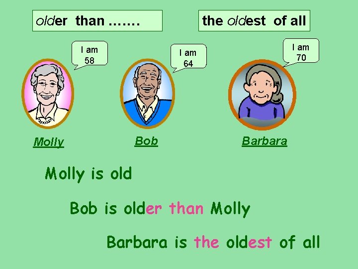 older than ……. I am 58 the oldest of all I am 70 I