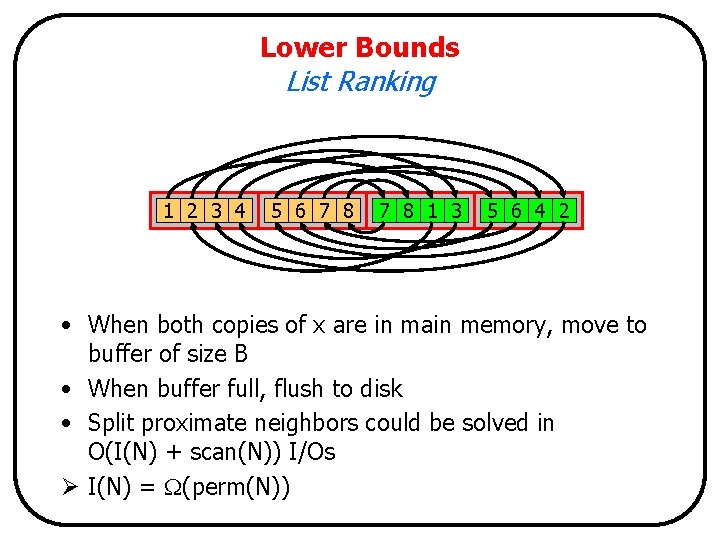 Lower Bounds List Ranking 1 2 3 4 5 6 7 8 1 3