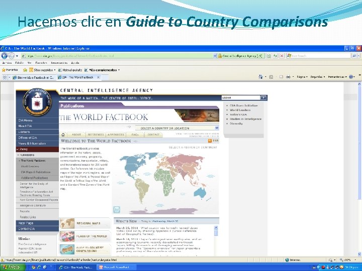 Hacemos clic en Guide to Country Comparisons 