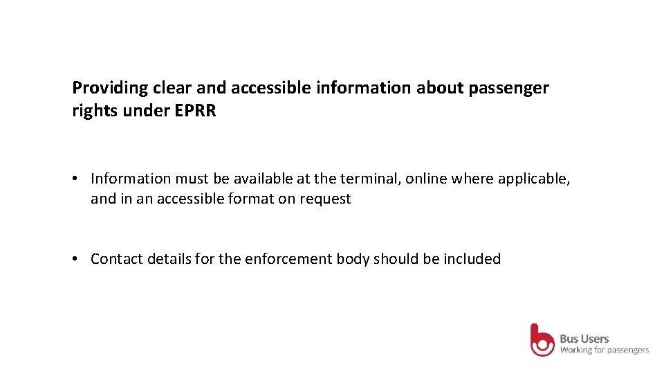 An operators guide to EPRR from Bus Users