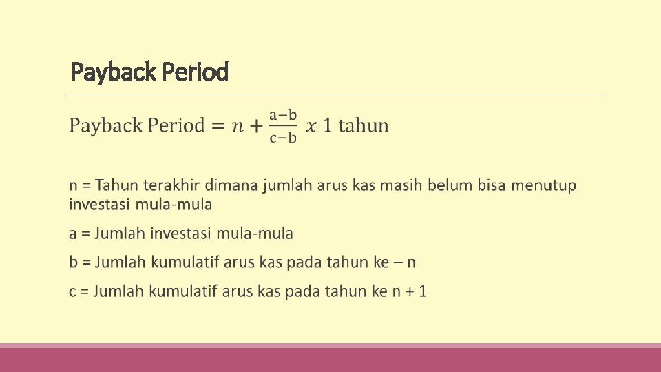 Payback Period 