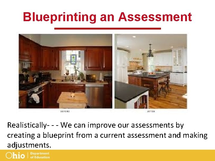 Blueprinting an Assessment Realistically- - - We can improve our assessments by creating a