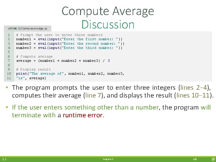 LISTING 2. 3 Compute. Average. py 1 2 3 4 5 6 7 8