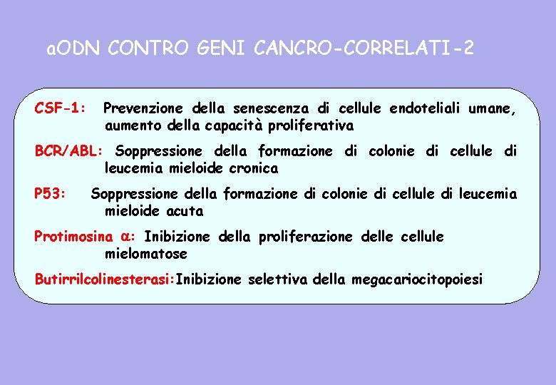 a. ODN CONTRO GENI CANCRO-CORRELATI-2 CSF-1: Prevenzione della senescenza di cellule endoteliali umane, aumento