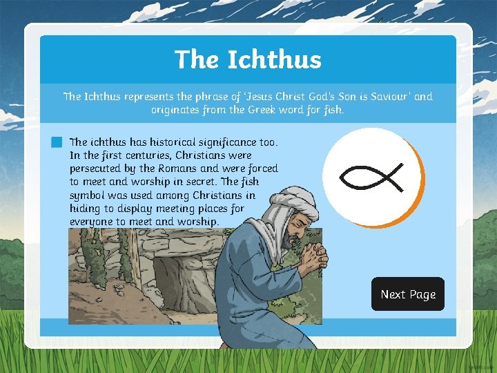 The Ichthus represents the phrase of ‘Jesus Christ God’s Son is Saviour’ and originates