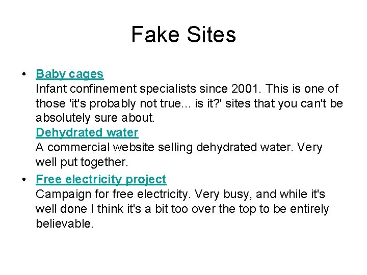 Fake Sites • Baby cages Infant confinement specialists since 2001. This is one of