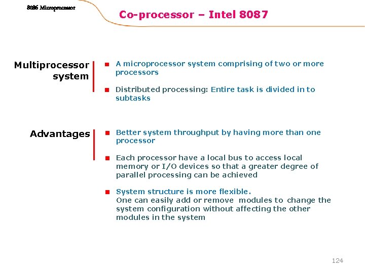8086 Microprocessor Multiprocessor system Co-processor – Intel 8087 A microprocessor system comprising of two 8086 Microprocessor Multiprocessor system Co-processor – Intel 8087 A microprocessor system comprising of two