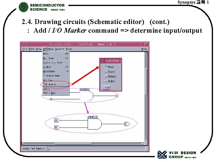 Synopsys 교육 1 2. 4. Drawing circuits (Schematic editor) (cont. ) : Add /