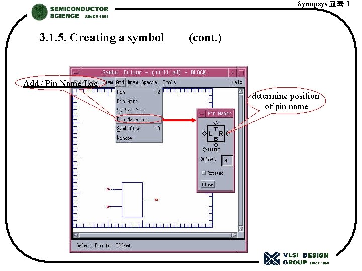 Synopsys 교육 1 3. 1. 5. Creating a symbol (cont. ) Add / Pin