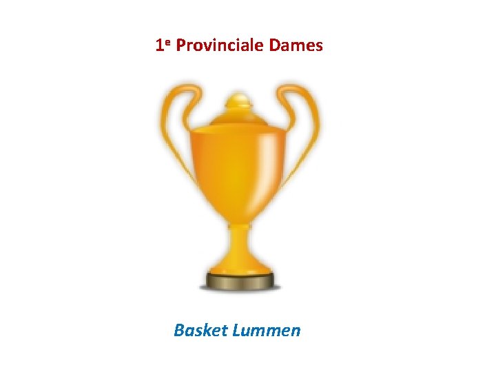 1 e Provinciale Dames Basket Lummen 