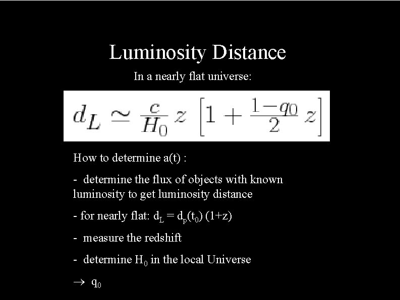 The effect of curvature Luminosity Distance In a nearly flat universe: How to determine