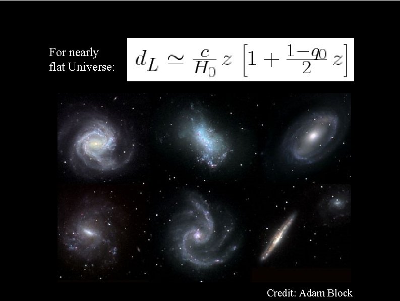 The effect of curvature For nearly flat Universe: Credit: Adam Block 