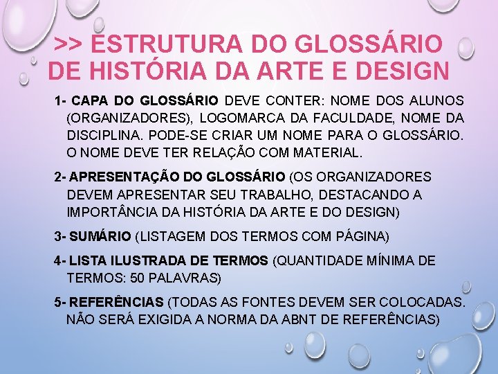 >> ESTRUTURA DO GLOSSÁRIO DE HISTÓRIA DA ARTE E DESIGN 1 - CAPA DO