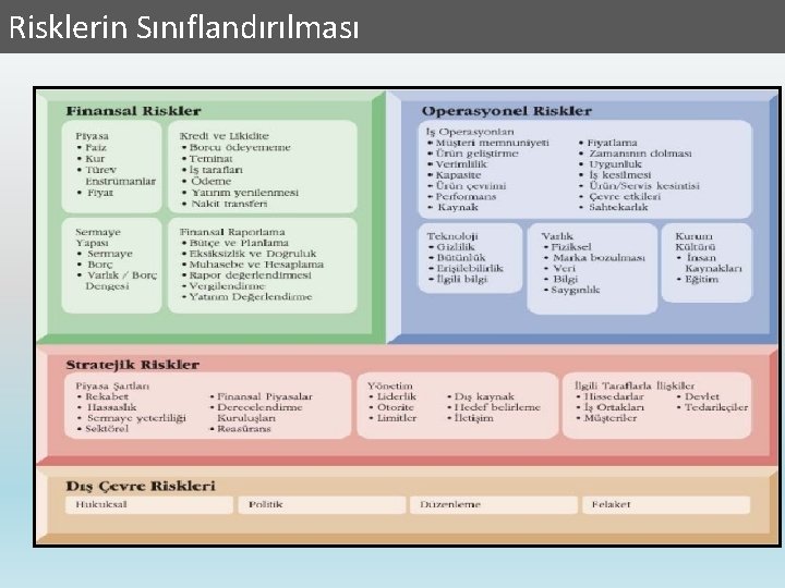 Risklerin Sınıflandırılması 