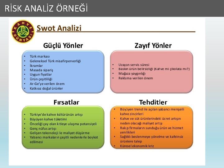  RİSK ANALİZ ÖRNEĞİ 
