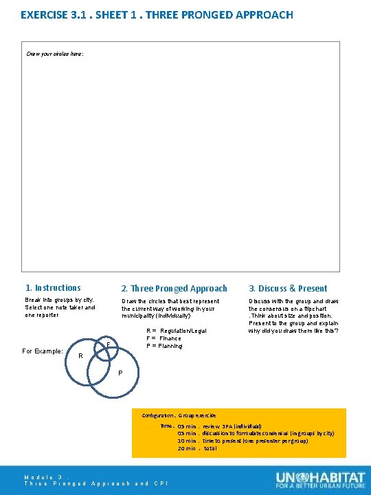 EXERCISE 3. 1. SHEET 1. THREE PRONGED APPROACH Draw your circles here: 1. Instructions