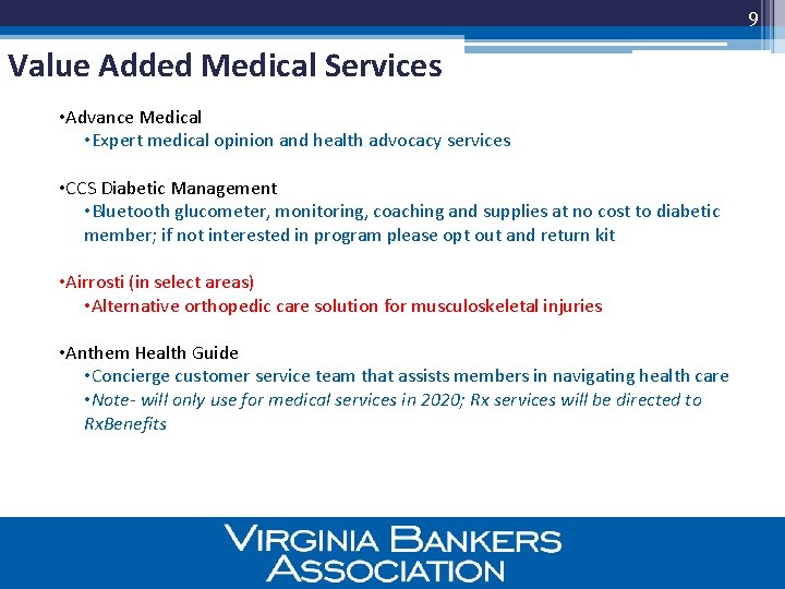9 Value Added Medical Services • Advance Medical • Expert medical opinion and health