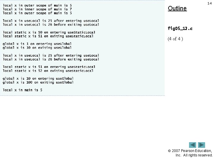 Outline 14 fig 05_12. c (4 of 4 ) 2007 Pearson Education, Inc. All