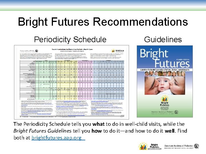 Bright Futures Recommendations Periodicity Schedule Guidelines The Periodicity Schedule tells you what to do