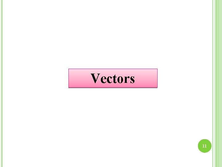 Vectors 11 