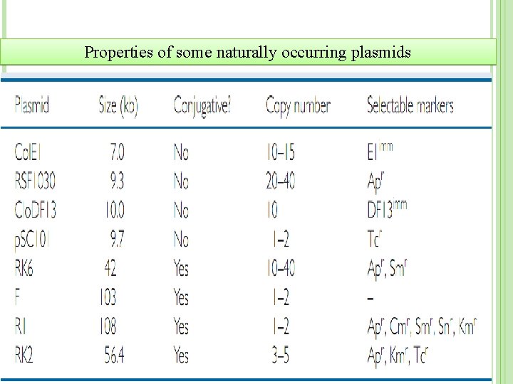 Properties of some naturally occurring plasmids 23 