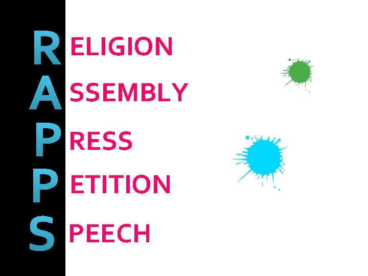 R SSEMBLY A P RESS ETITION P PEECH S ELIGION 