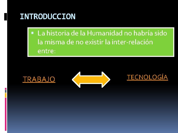 INTRODUCCION La historia de la Humanidad no habría sido la misma de no existir