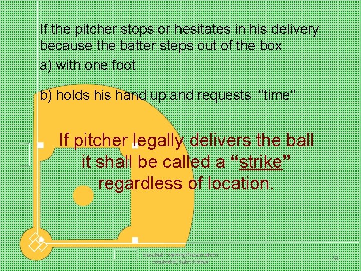 If the pitcher stops or hesitates in his delivery because the batter steps out