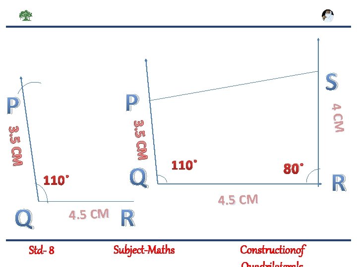 S 3. 5 CM 110˚ Q Std- 8 4. 5 CM Q 4 CM