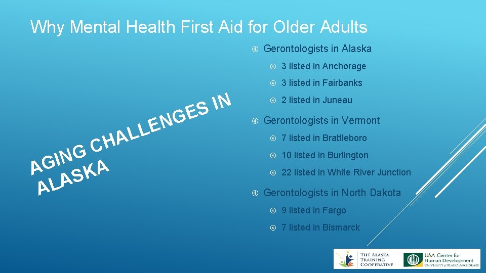 Why Mental Health First Aid for Older Adults E L L A H C