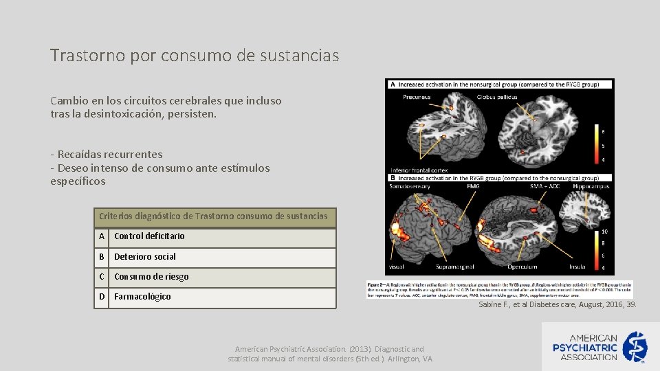 Trastorno por consumo de sustancias Cambio en los circuitos cerebrales que incluso tras la