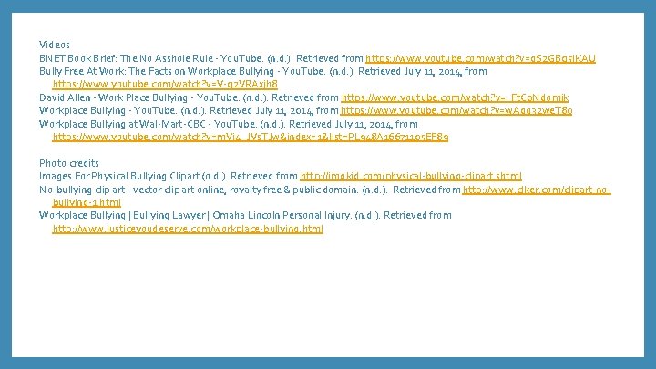 Videos BNET Book Brief: The No Asshole Rule - You. Tube. (n. d. ).