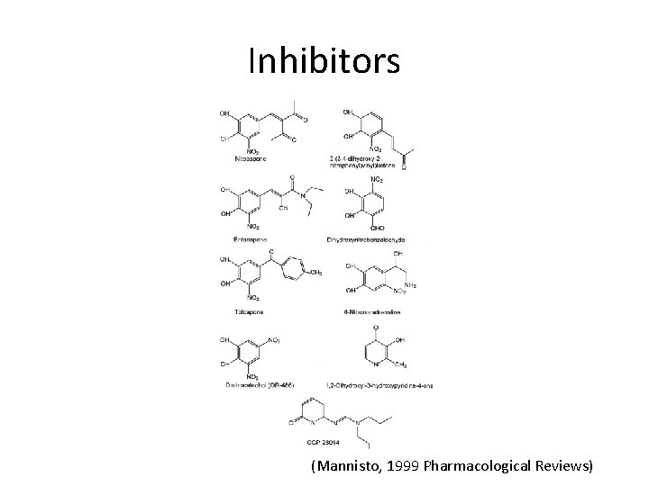 Inhibitors (Mannisto, 1999 Pharmacological Reviews) 