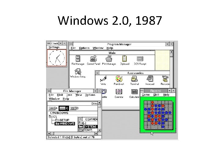 Windows 2. 0, 1987 