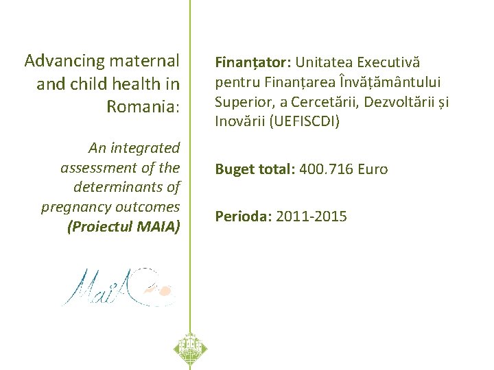 Advancing maternal and child health in Romania: An integrated assessment of the determinants of